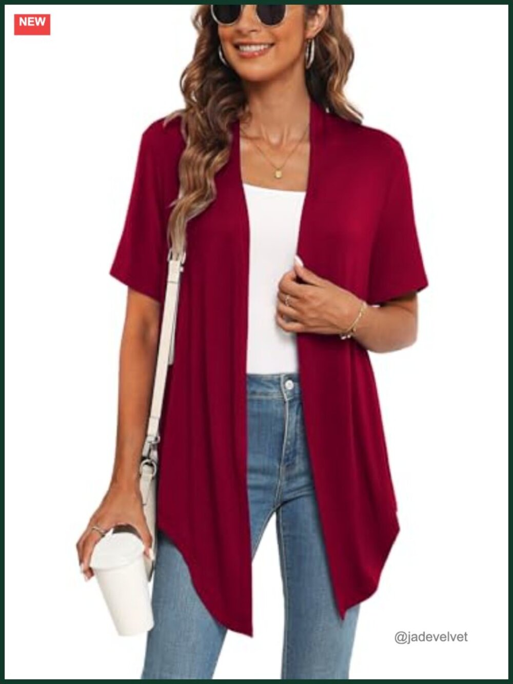 Women's Short Sleeve Open Front Tie Front Cardigan Lightweight Summer
